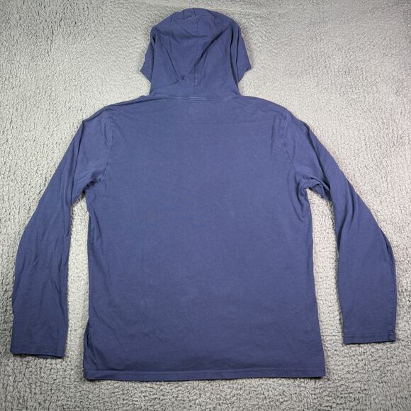Polo Ralph Lauren Jersey Hooded T-Shirt Mens M Blue Red Long Sleeve Lightweight - Picture 6 of 9